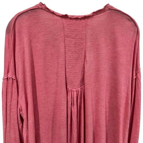 We The Free Heathered Rose Babydoll Peasant Blouse Soft Stretch Summer Size S - Picture 6 of 11
